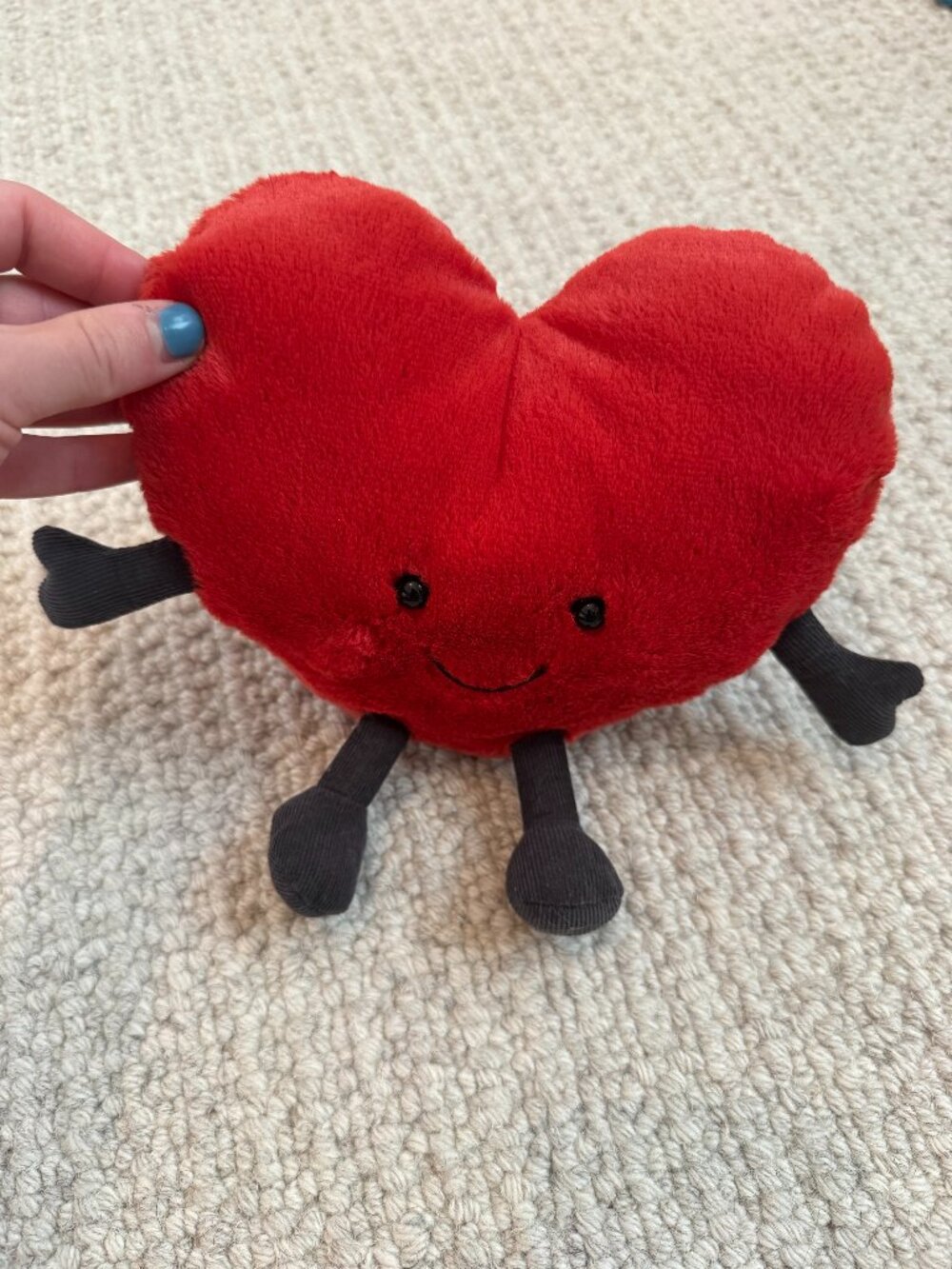 Red heart jellycat
